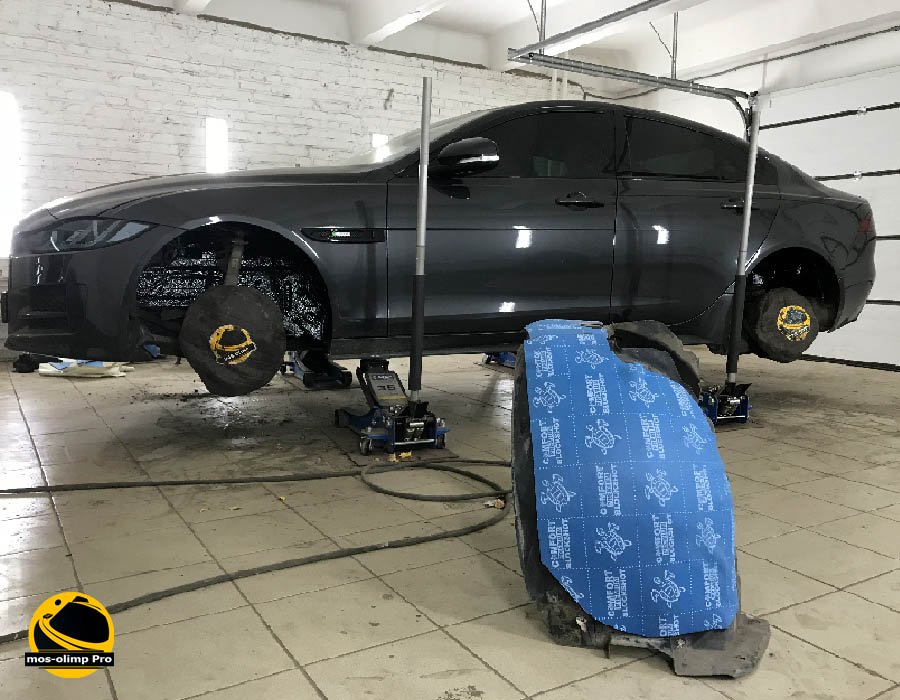 шумоизоляция арок jaguar xe