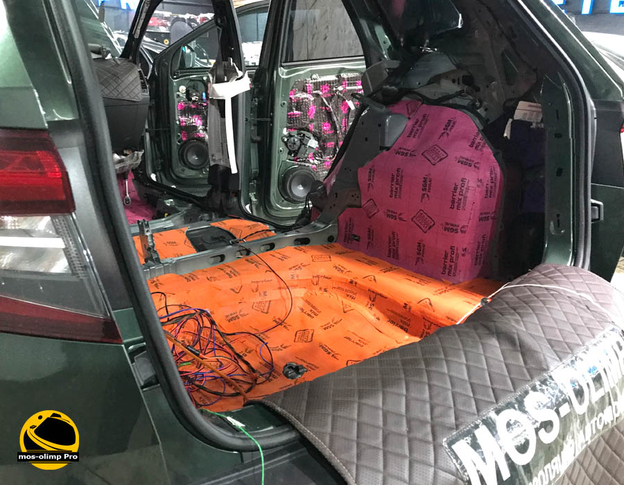 ШУМОизоляция багажника шкода карок и шумоизолирование SKODA KARО